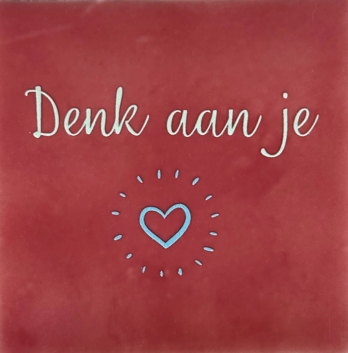 YETT Tegeltje - Denk aan je - roze/l. groen