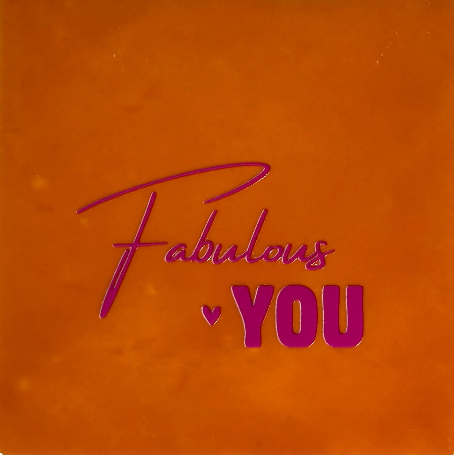 YETT Tegeltje - Fabulous you - oranje/roze