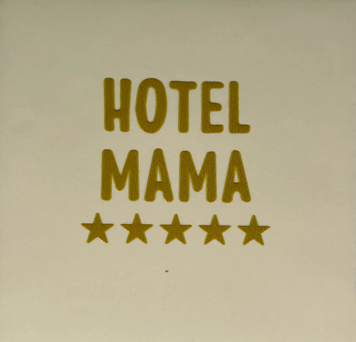 YETT Tegeltje - Hotel mama - creme/goud