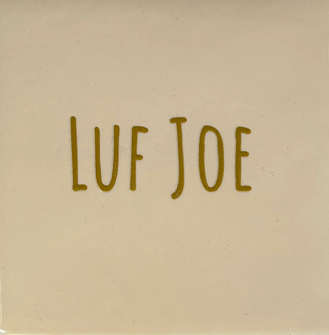 YETT Tegeltje - Luf joe - creme/goud
