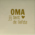 YETT Tegeltje - Oma - creme/goud