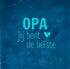 YETT Tegeltje - Opa - d. blauw/turquoise