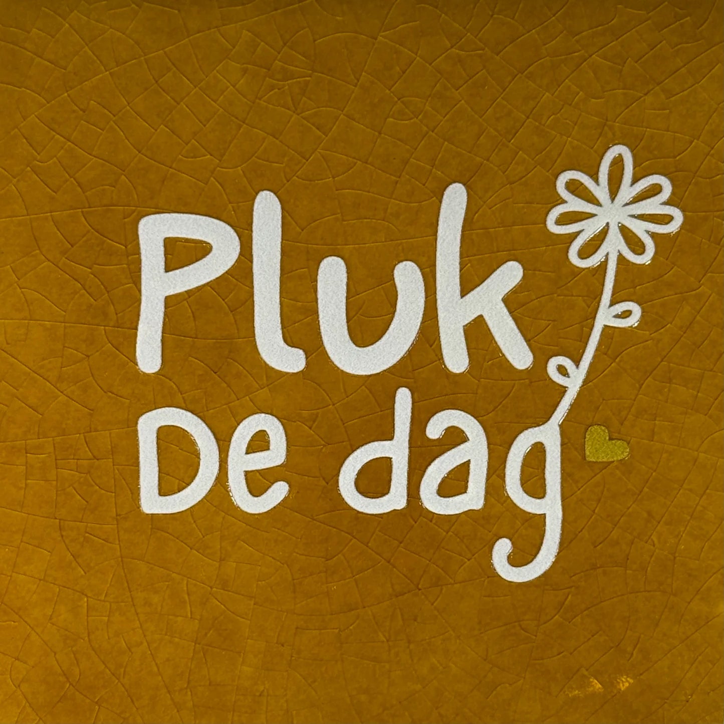 YETT Tegeltje - Pluk de dag - goud/geel