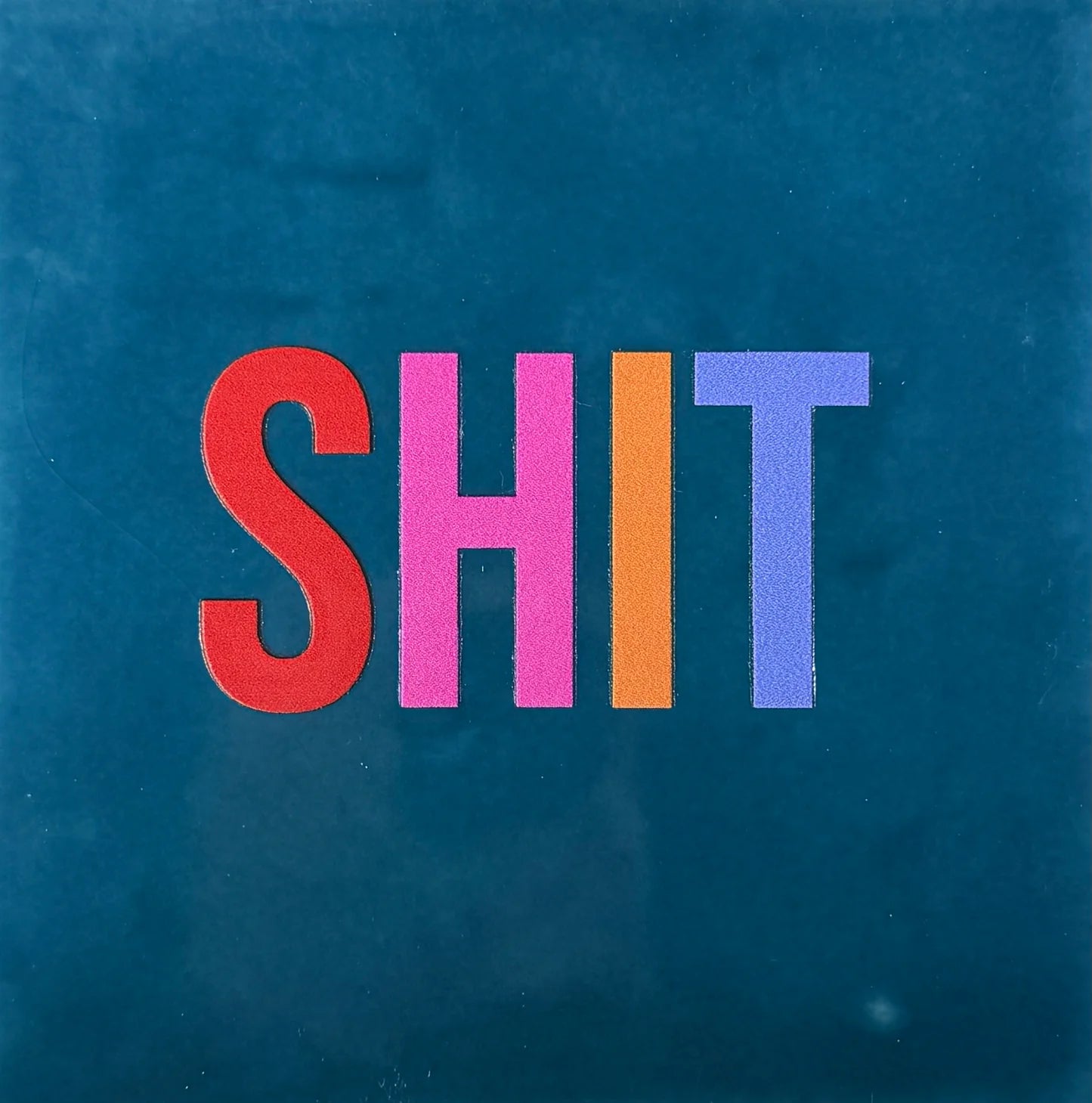YETT Tegeltje - Shit - d. blauw/rood
