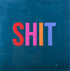 YETT Tegeltje - Shit - d. blauw/rood