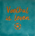 YETT Tegeltje - Voetbal is leven - groen/oranje