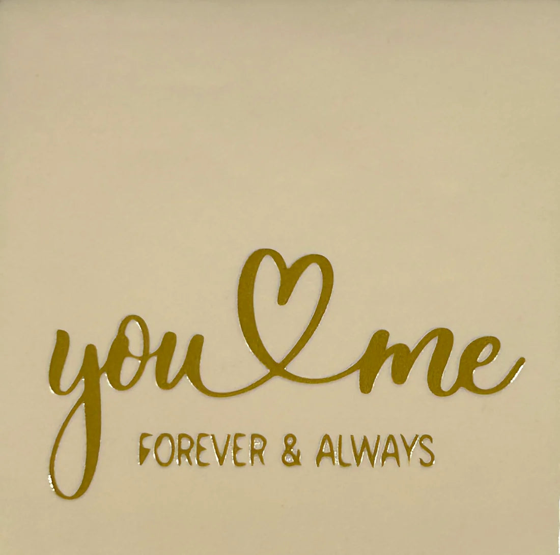 YETT Tegeltje - You & Me forever always - creme/goud