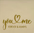 YETT Tegeltje - You & Me forever always - creme/goud