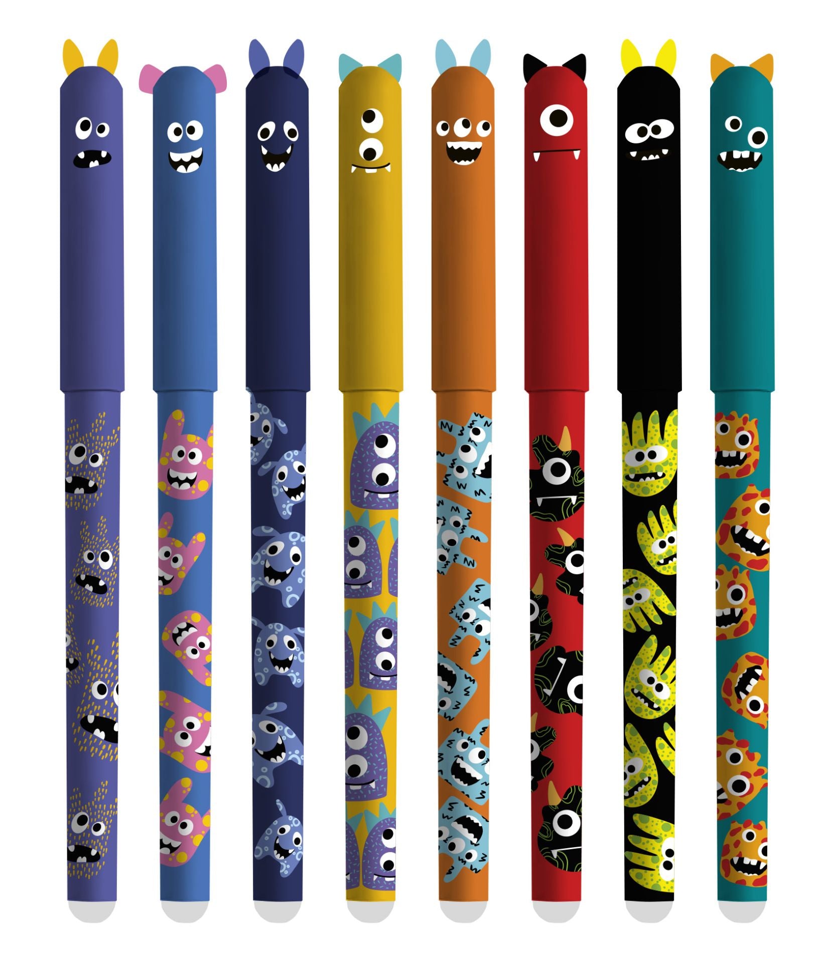 Uitwisbare pen - Monsters ass. (prijs per stuk)