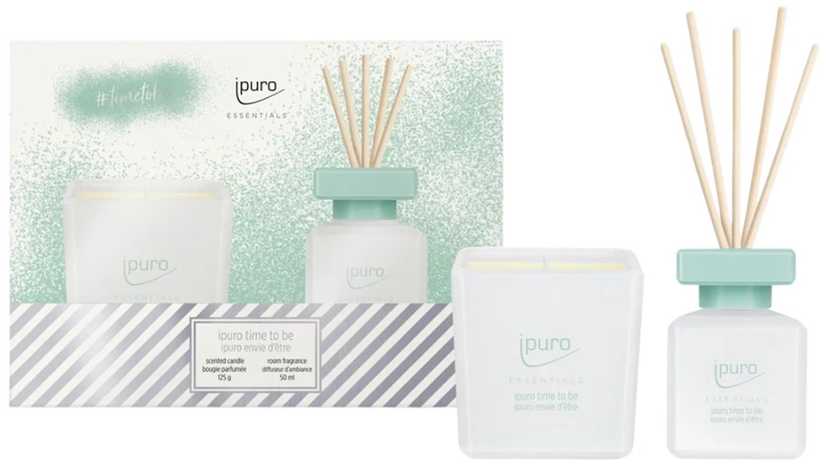 IPURO Essentials diffuser 50ml + kaars time to be