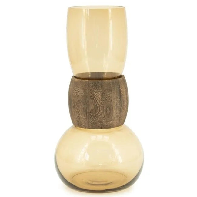 BY BOO Verra vaas - L 39.5cm - bruin