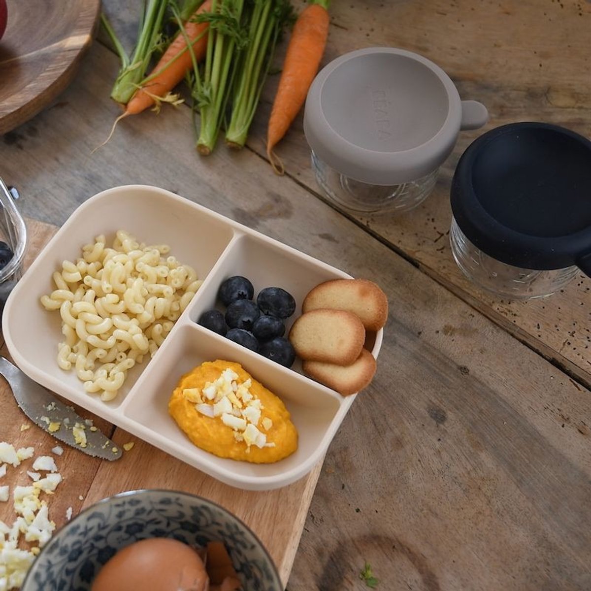 BEABA Siliconen vakjesbord - klei