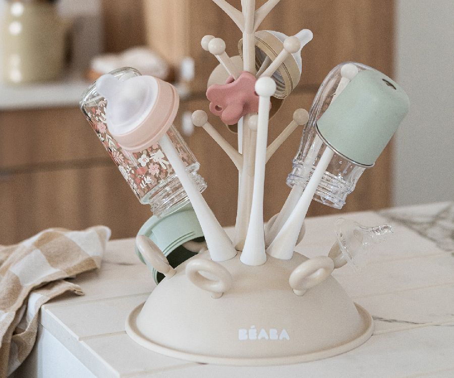 BEABA Afdruiprek babyflessen - klei