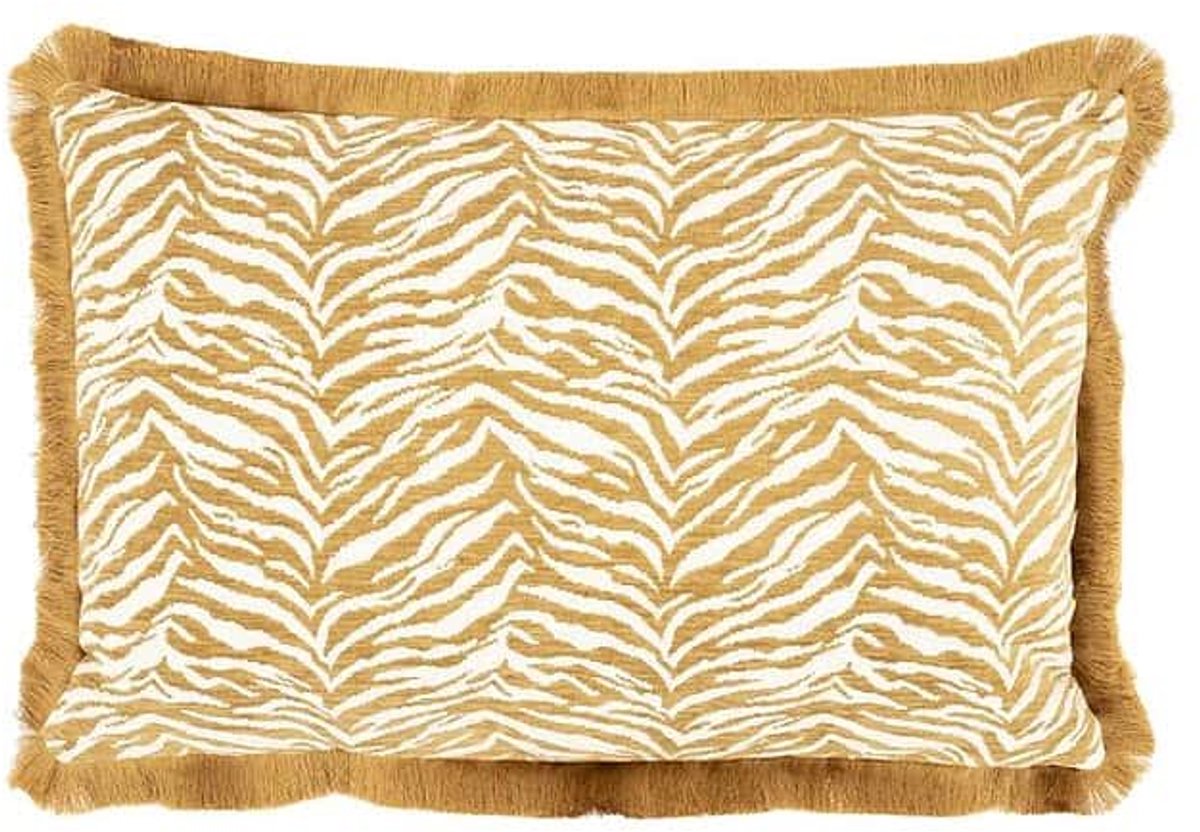 BY BOO Tigra kussen - 40x60cm - mustard