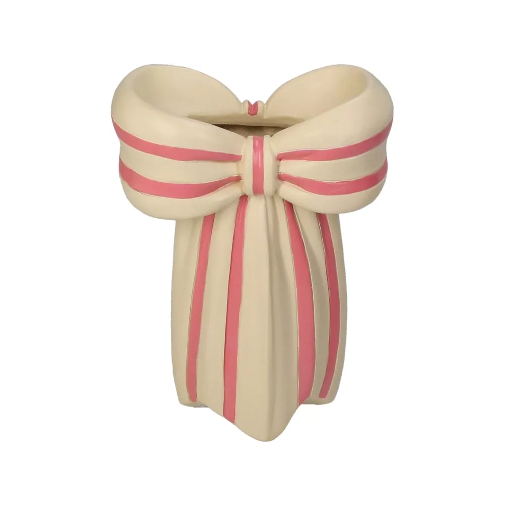 Vaas strik - 7x14x19cm - roze