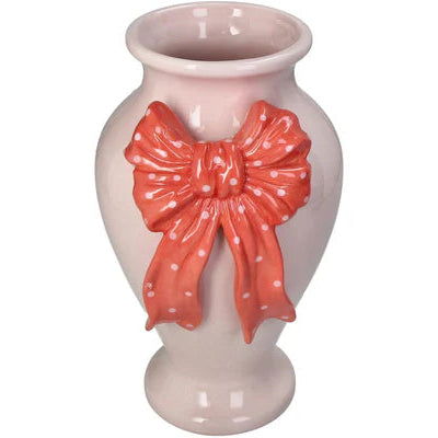 Vaas strik - 16,3x15x25,3cm - roze