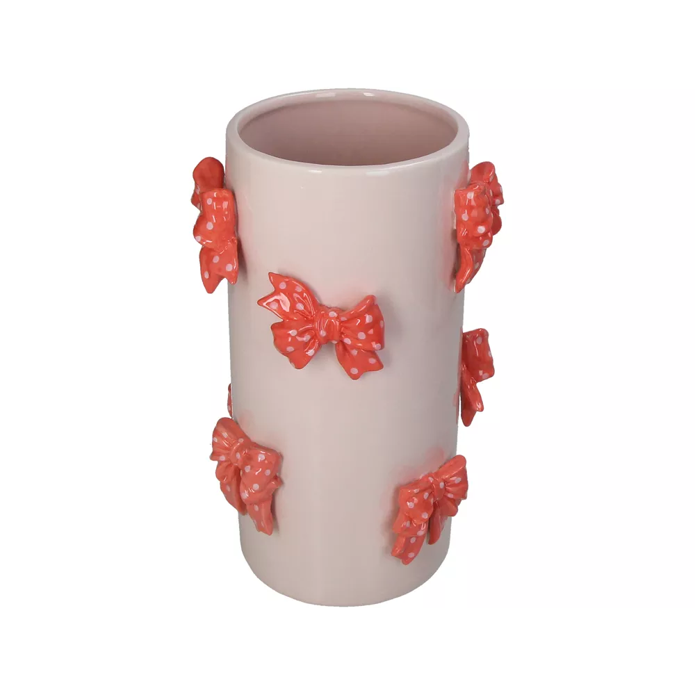 Vaas strik - 16,8x16,8x26cm - roze
