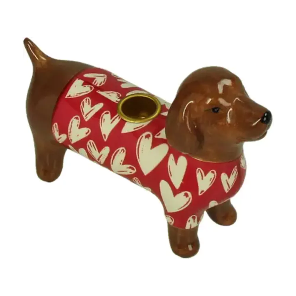 Kandelaar teckel - 19,8x7x13,7cm