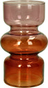 Vaas glas - 10x10x18cm - multicol.