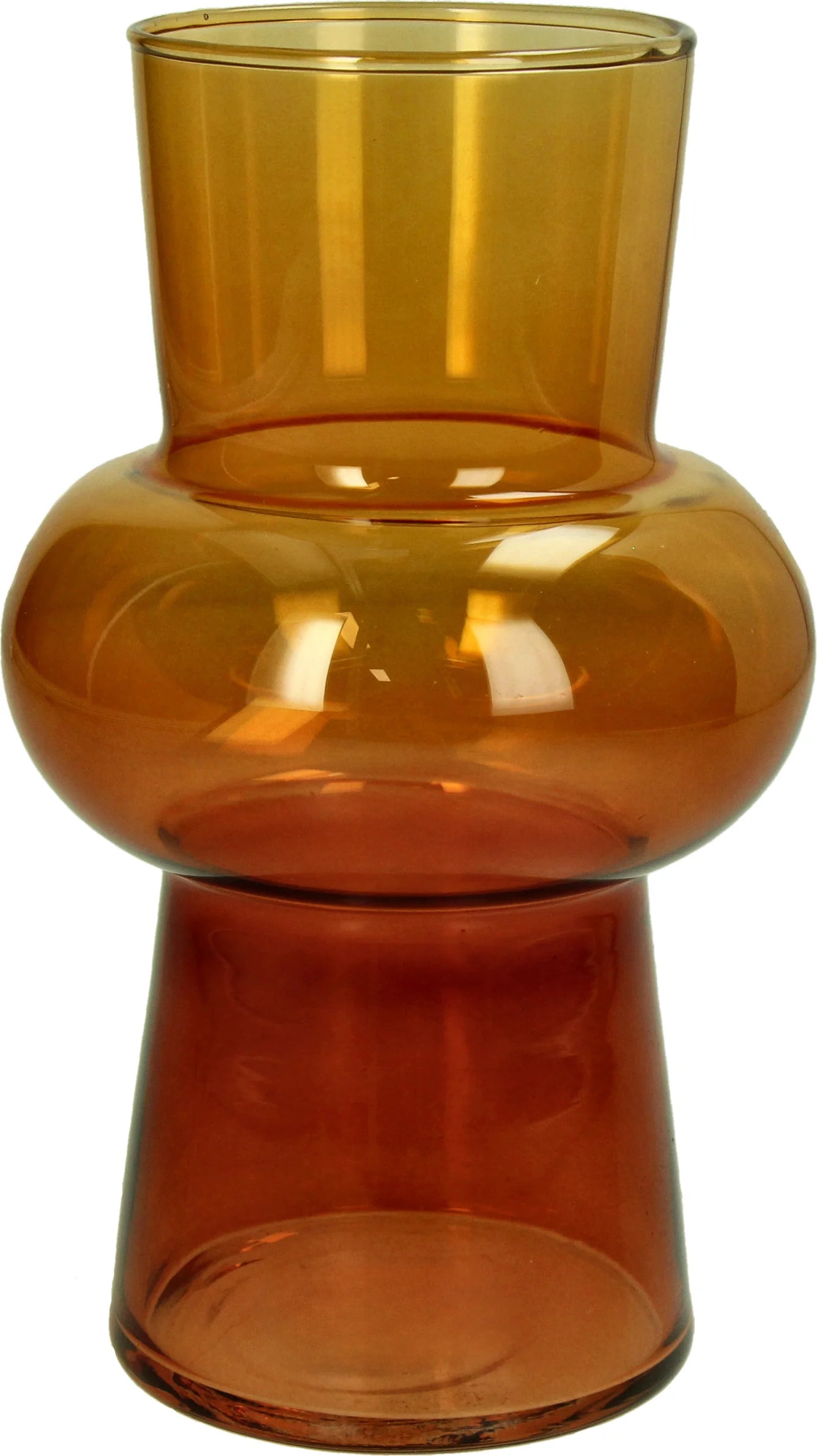 Vaas glas - 12x12x20cm - multicol.