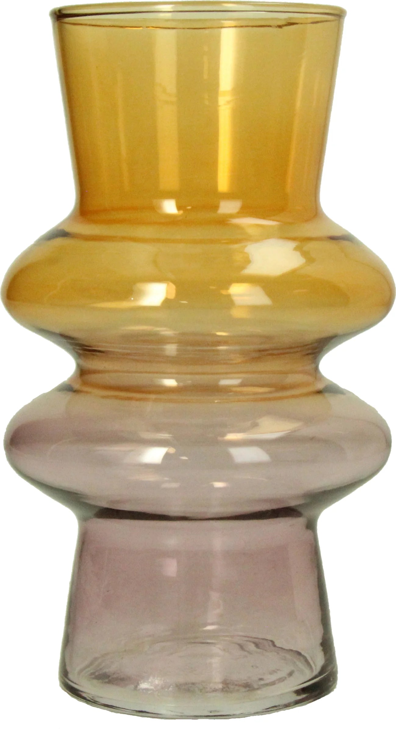 Vaas glas - 12x12x20cm - multicol.