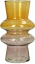 Vaas glas - 12x12x20cm - multicol.
