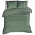 ROMANETTE Dekbedovertrek flanel - 260x200/220cm - Duchesse mineral/ wit
