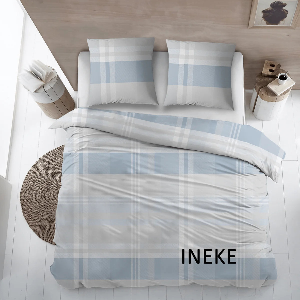 DREAMS Dekbedovertrek flanel - 200x220cm - Ineke blue