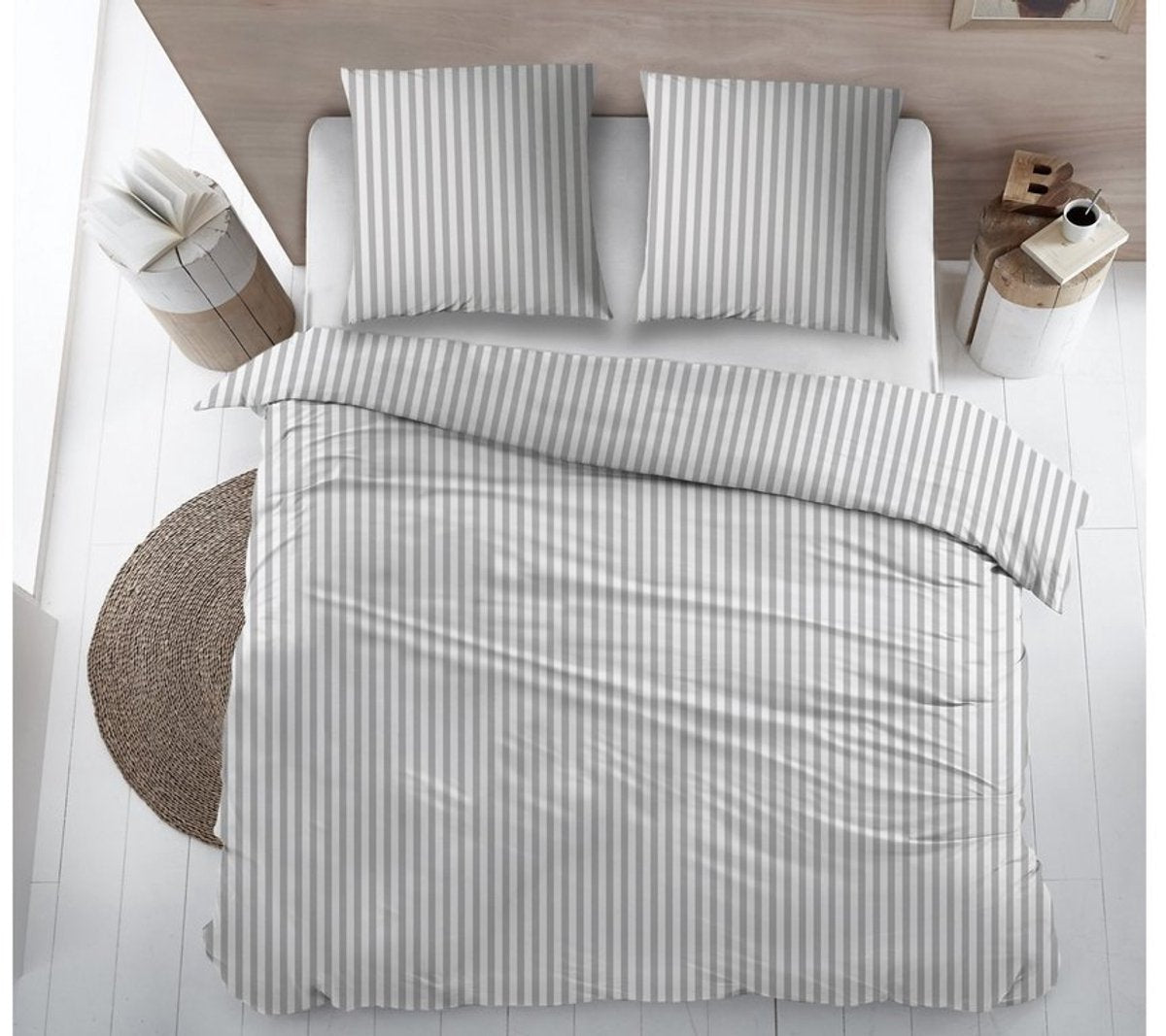 DREAMS Dekbedovertrek flanel - 140x220cm - Iris grey