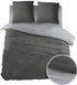 DREAMS Dekbedovertrek flanel - 240x220cm - grijs/ antraciet