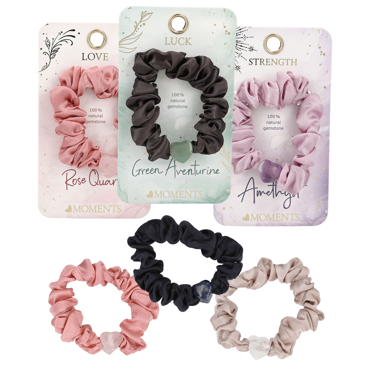 Heart Moments - Scrunchie met edelsteen