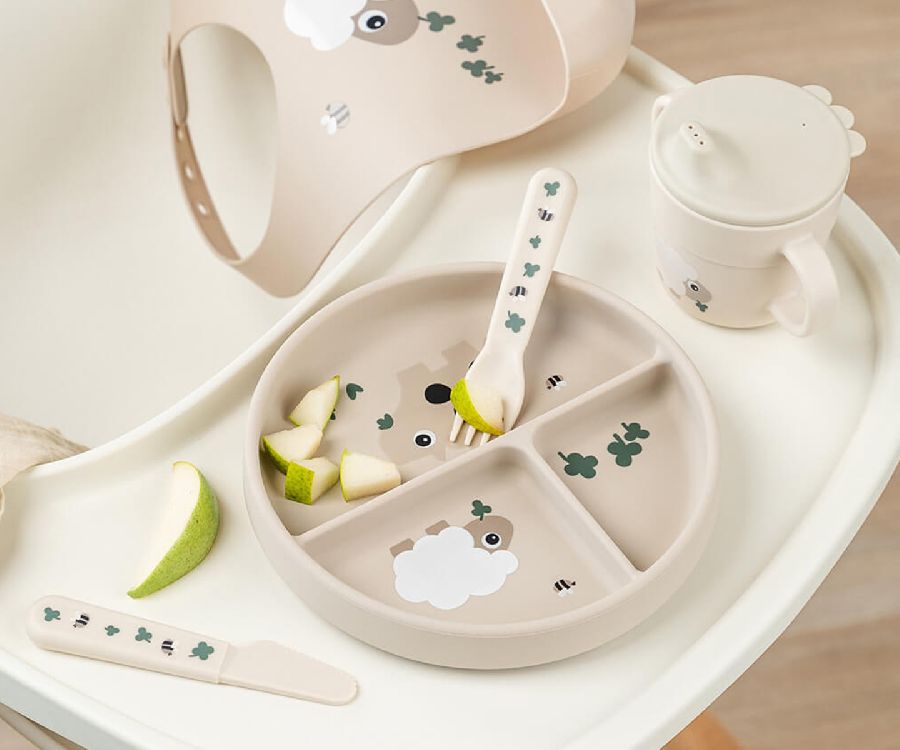 DONE BY DEER Stick&Stay bord m/vakjes - sand