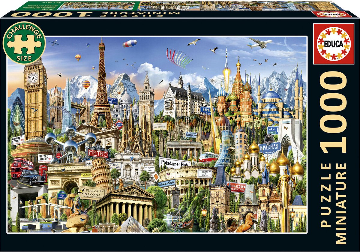 EDUCA Puzzel - Mini Europese symbolen 1000st.