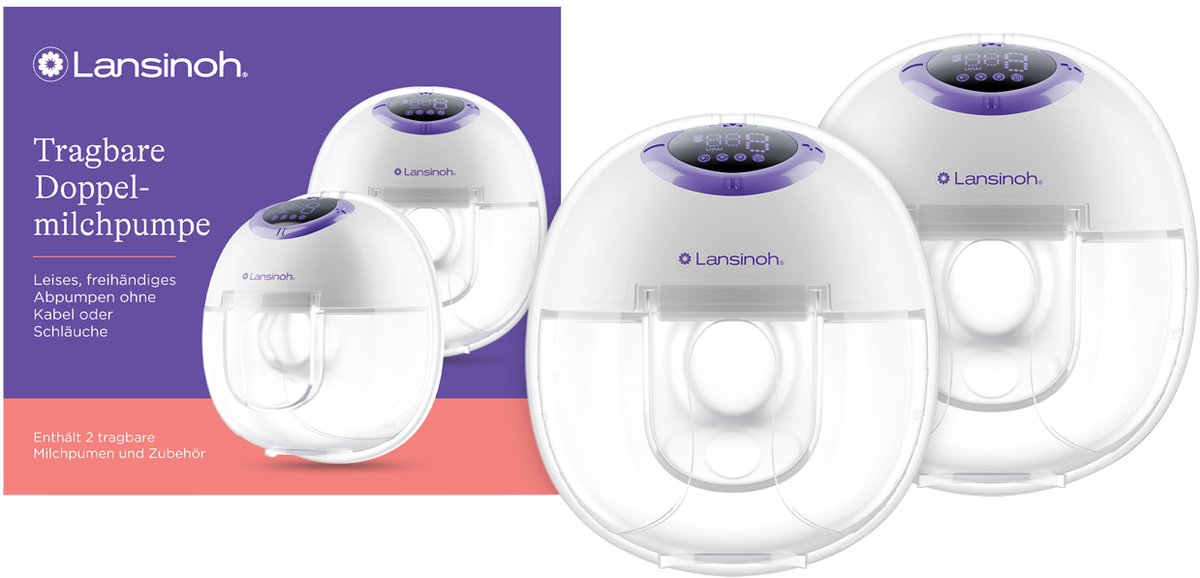 LANSINOH Draadloze dubbelzijdige kolf