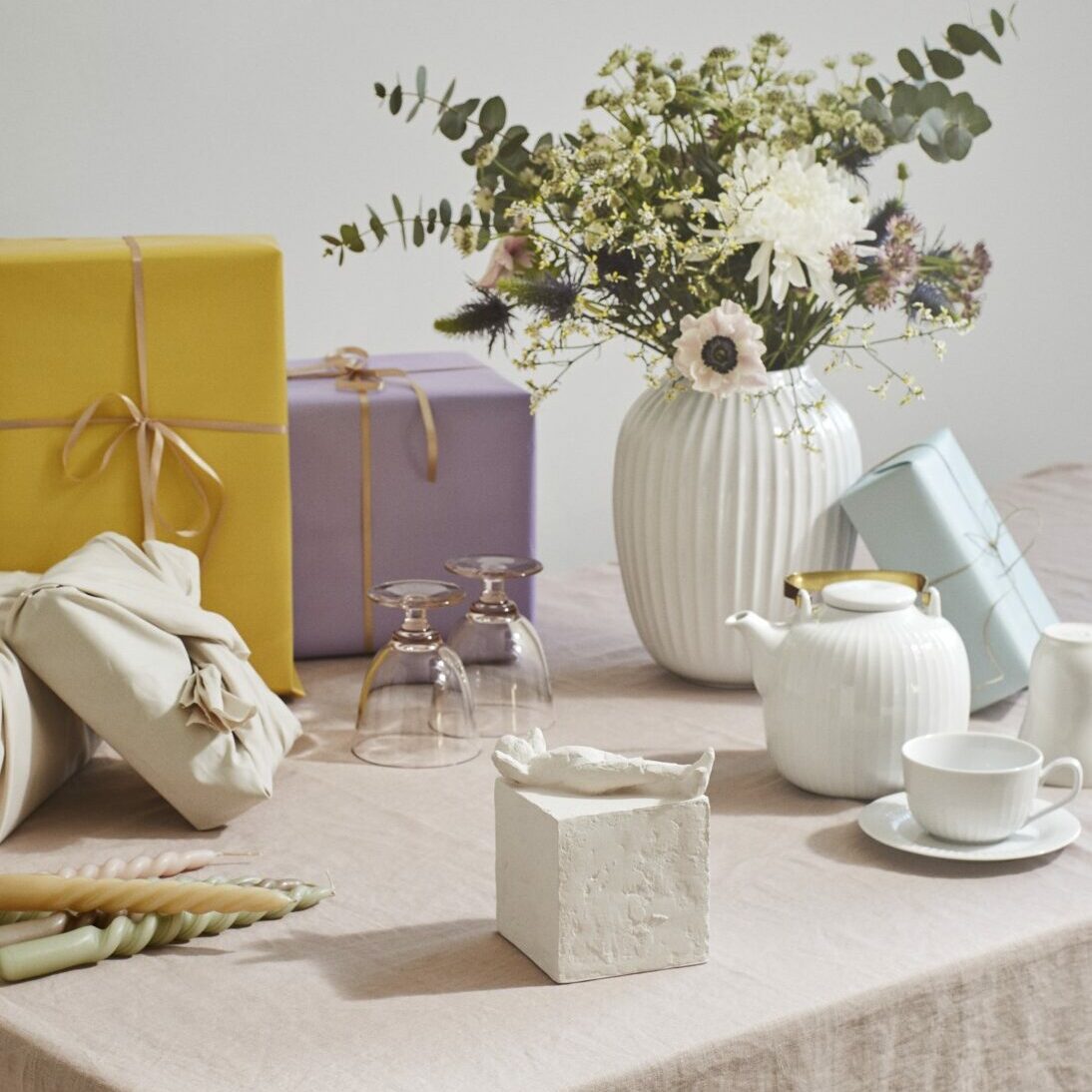 KAHLER ASTRO figuur 13cm - pisces - wit