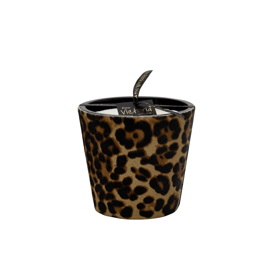 VICTORIA Kaars hairy - M glamour - gheopardo