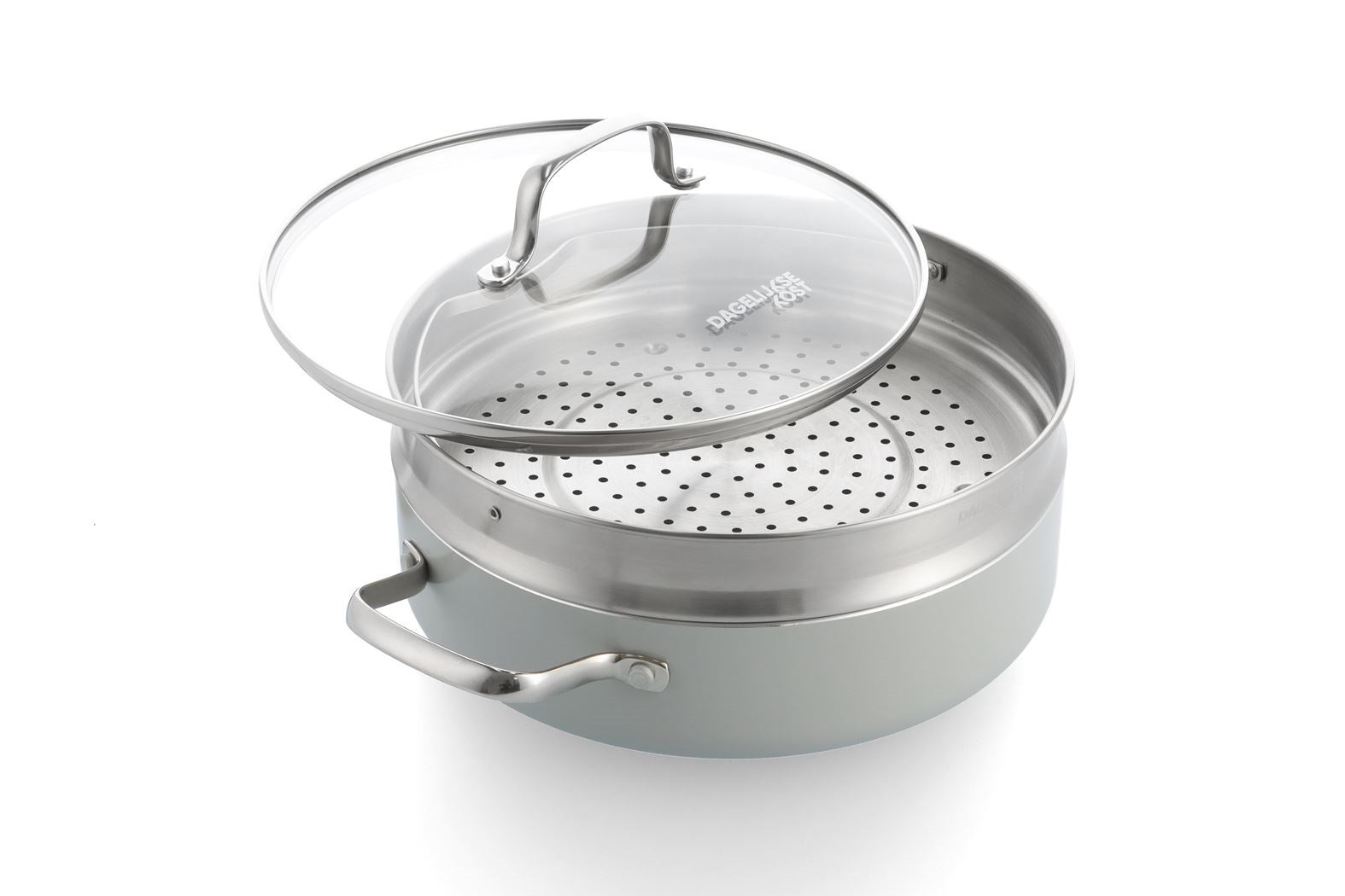 DAGELIJKSE KOST Proline stoofpan m/glazen deksel + stoominzet - 26cm