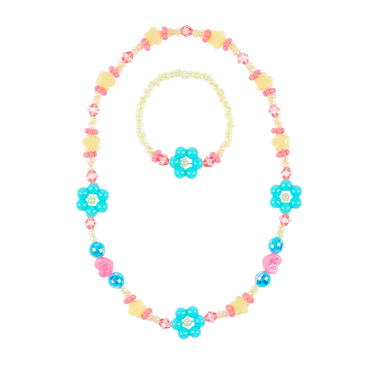 SOUZA Oda ketting en armband - flower