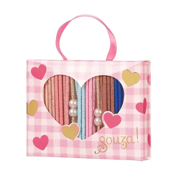 SOUZA Lente haarelastiekjes - pink