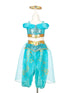 SOUZA Amira verkleedset prinses turquoise - 110/122 (5/7jaar)