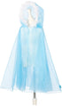 SOUZA Ice queen verkleed cape - blauw - 110/122 (5/7jaar)