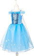 SOUZA Ice queen verkleedkleedje - blauw - 110/122 (5/7jaar)
