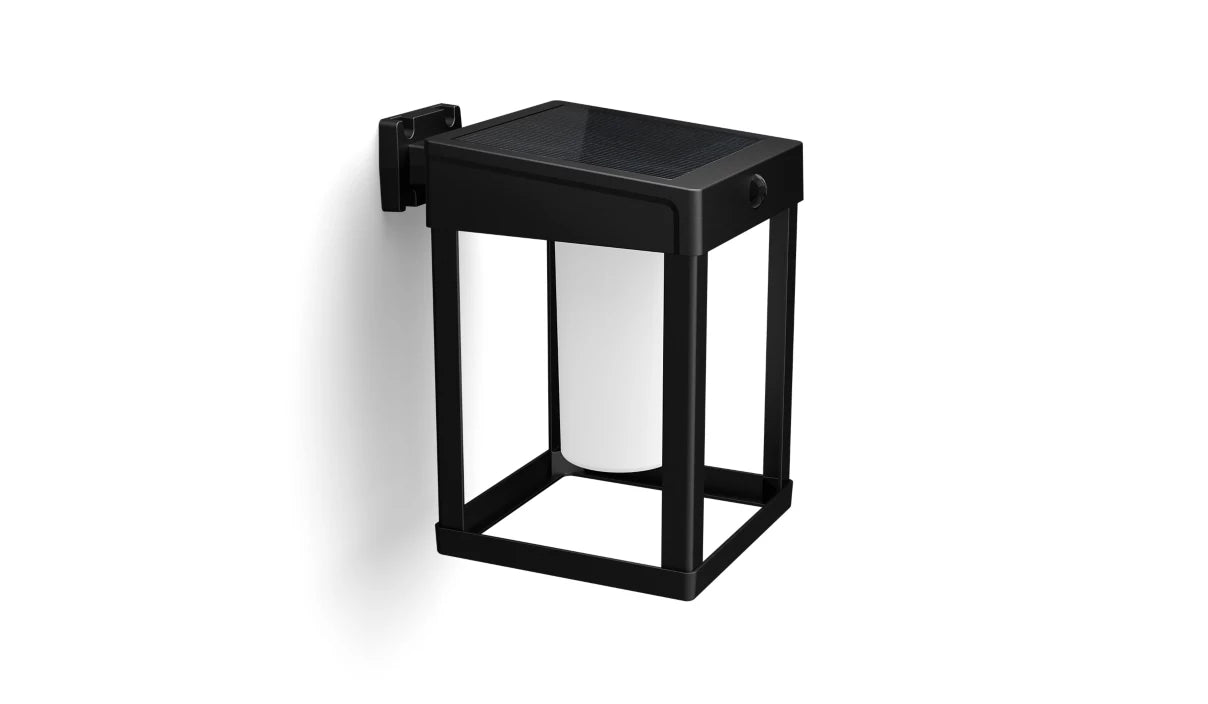 PHILIPS Camill Wandlamp solar - zwart / opaal- vierkant - 1.4W - 3000K