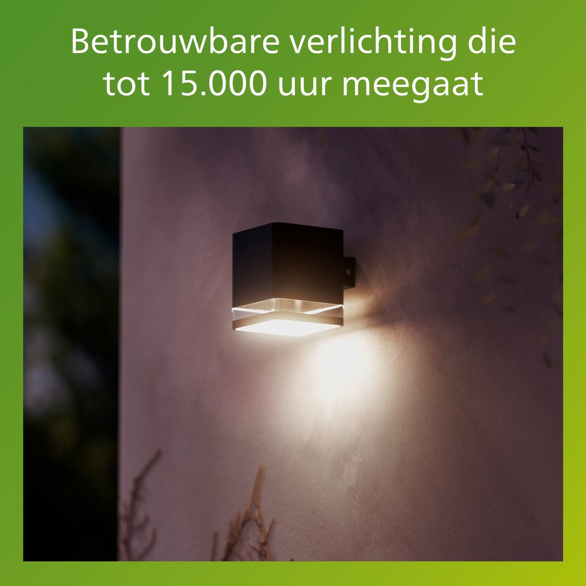 PHILIPS Virona Wandlamp solar - zwart - 1.8W - 2700K