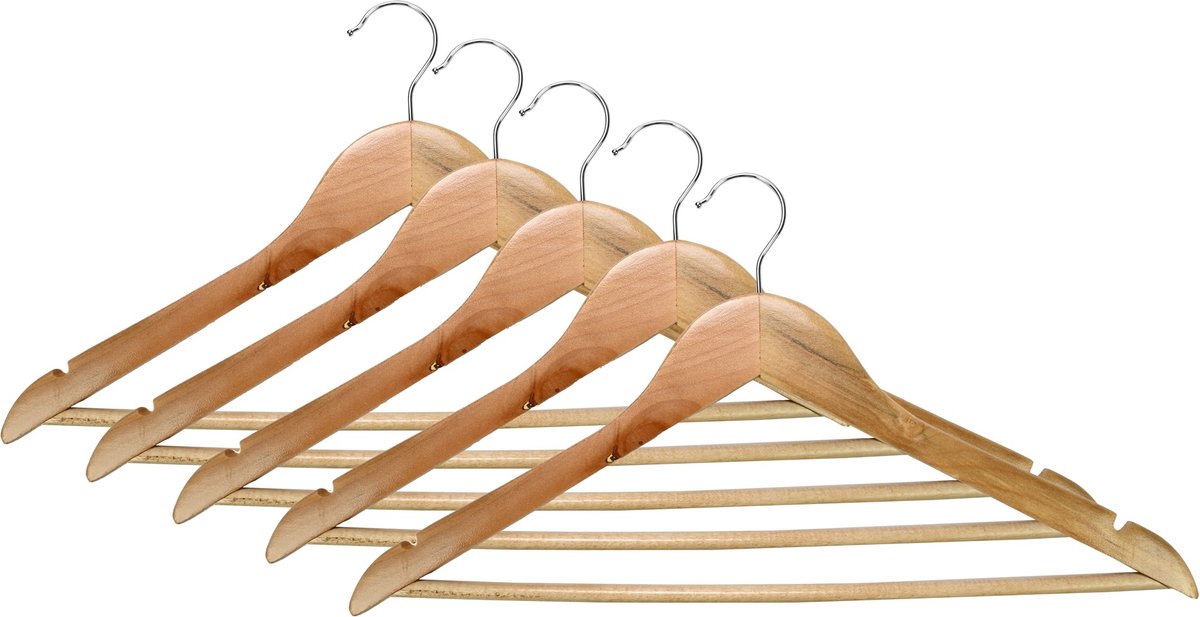 Benson Kledinghangers 5 dlg hout