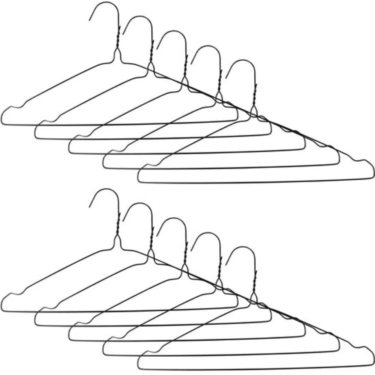 Benson Kledinghangers metaal 10 dlg zwart