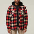 HARD YAKKA Quilted hemd m/kap flanel - XXL - Rood