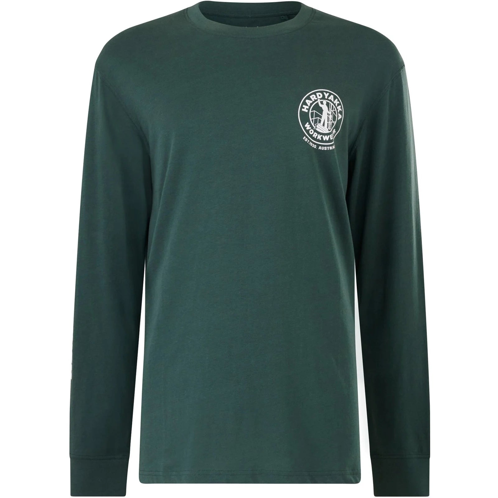 HARD YAKKA Heritage icon Tshirt m/lange mouwen - M - Gardeners green
