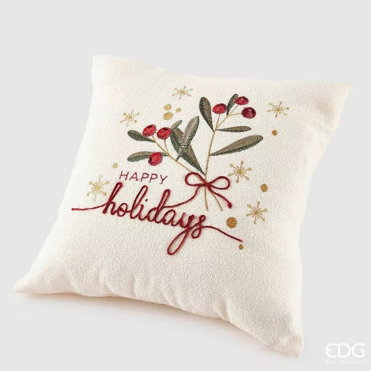 EDG Holidays kussen - 45x45cm - wit