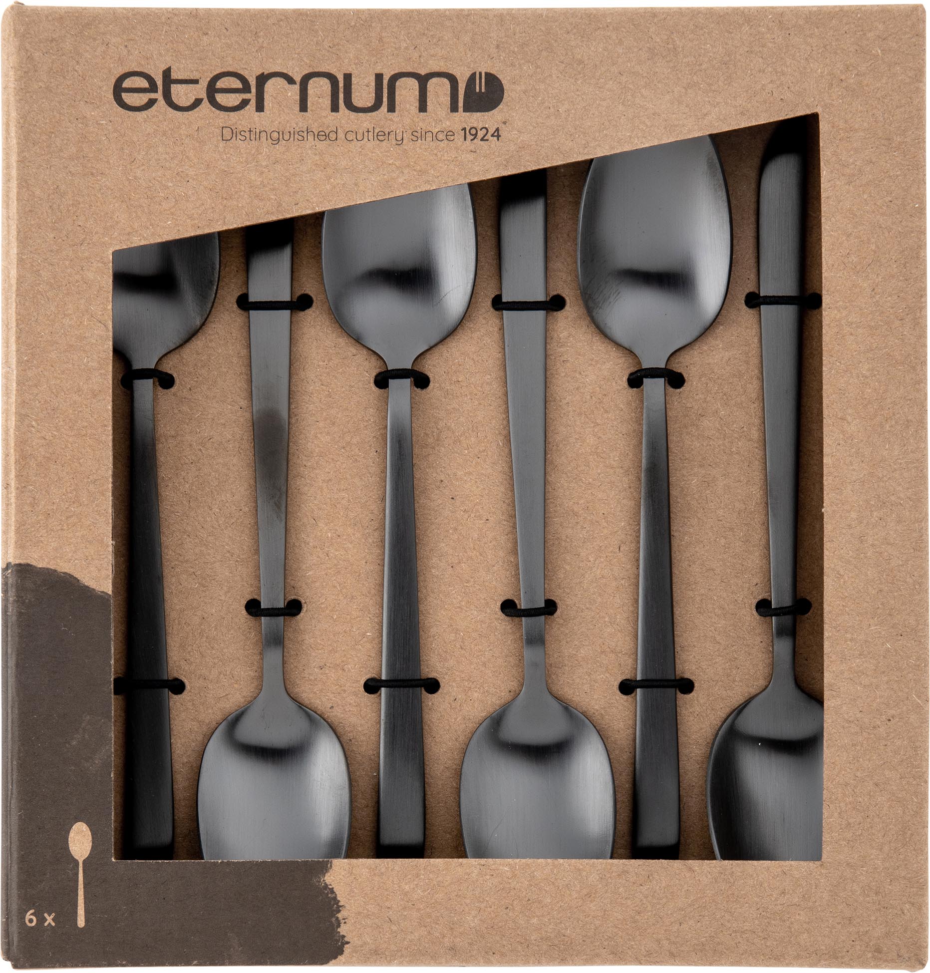 Eternum ORCA koffielepels - 6stuks - zwart mat